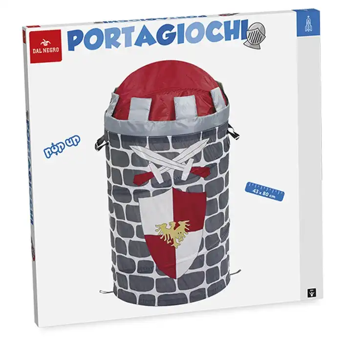 Porta Giochi Portagiochi a Torre Pop Up Contenitore Salvaspazio per Giocattoli