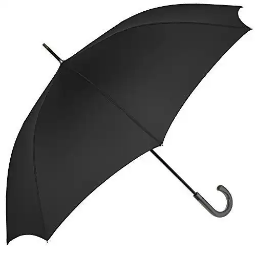 Perletti Ombrello Anti Pioggia Automatico Lungo Nero Linea Technology Antivento