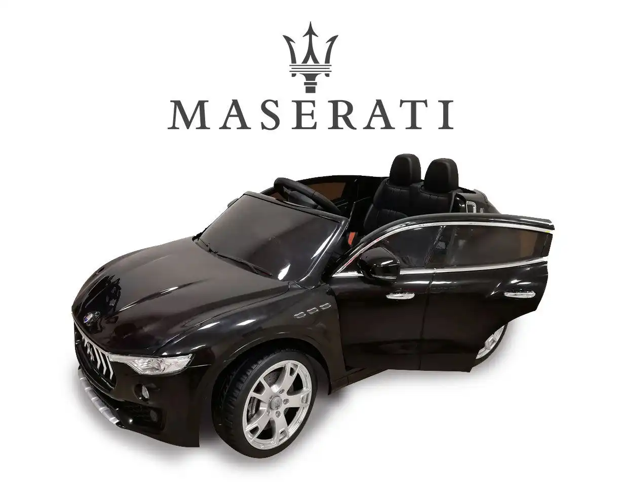 Macchina Auto Elettrica Maserati Levante Nera 12v con Telecomando Luci Suoni