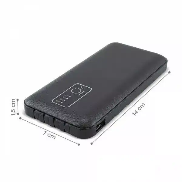Power Bank 20000mAh Caricabatterie Portatile ad Alta Velocità con 4 Cavi USB NEW