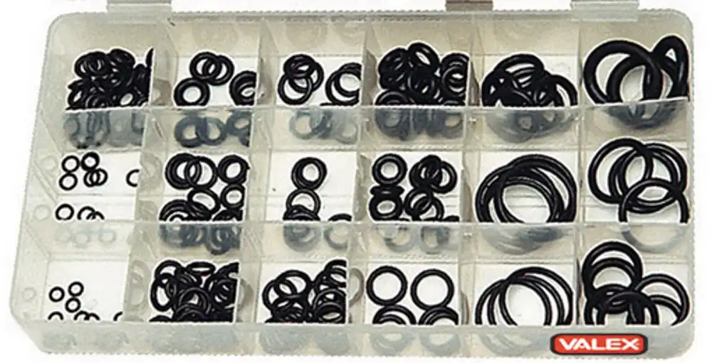 Anelli O-Ring Serie Kit 225 Guarnizioni Oring Or Pvc Gomma Nera Set in Cassetta