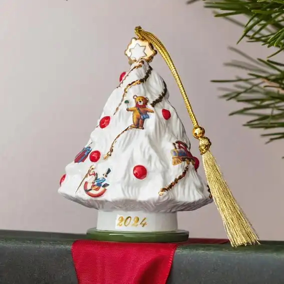 Villeroy & Boch Christmas Classics Addobbo Annuale 2024 Albero 7cm in Porcellana