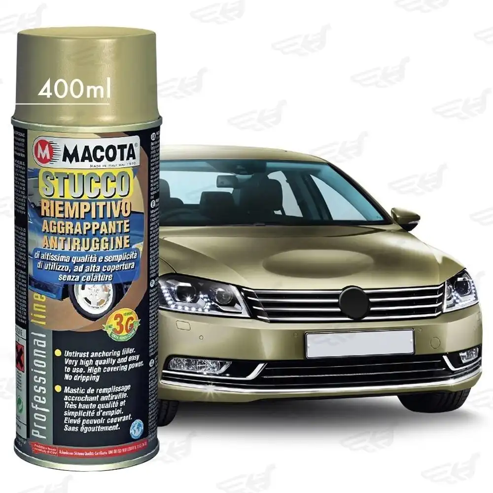 Stucco Riempitivo Spray Antiruggine Macota Grigio 400ML Auto Per Manutenzione