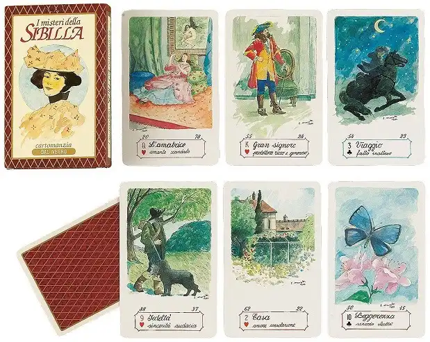 Mazzo di Carta 54 Carte Divinatorie I Tarocchi Misteri della Sibilla Cartomanti