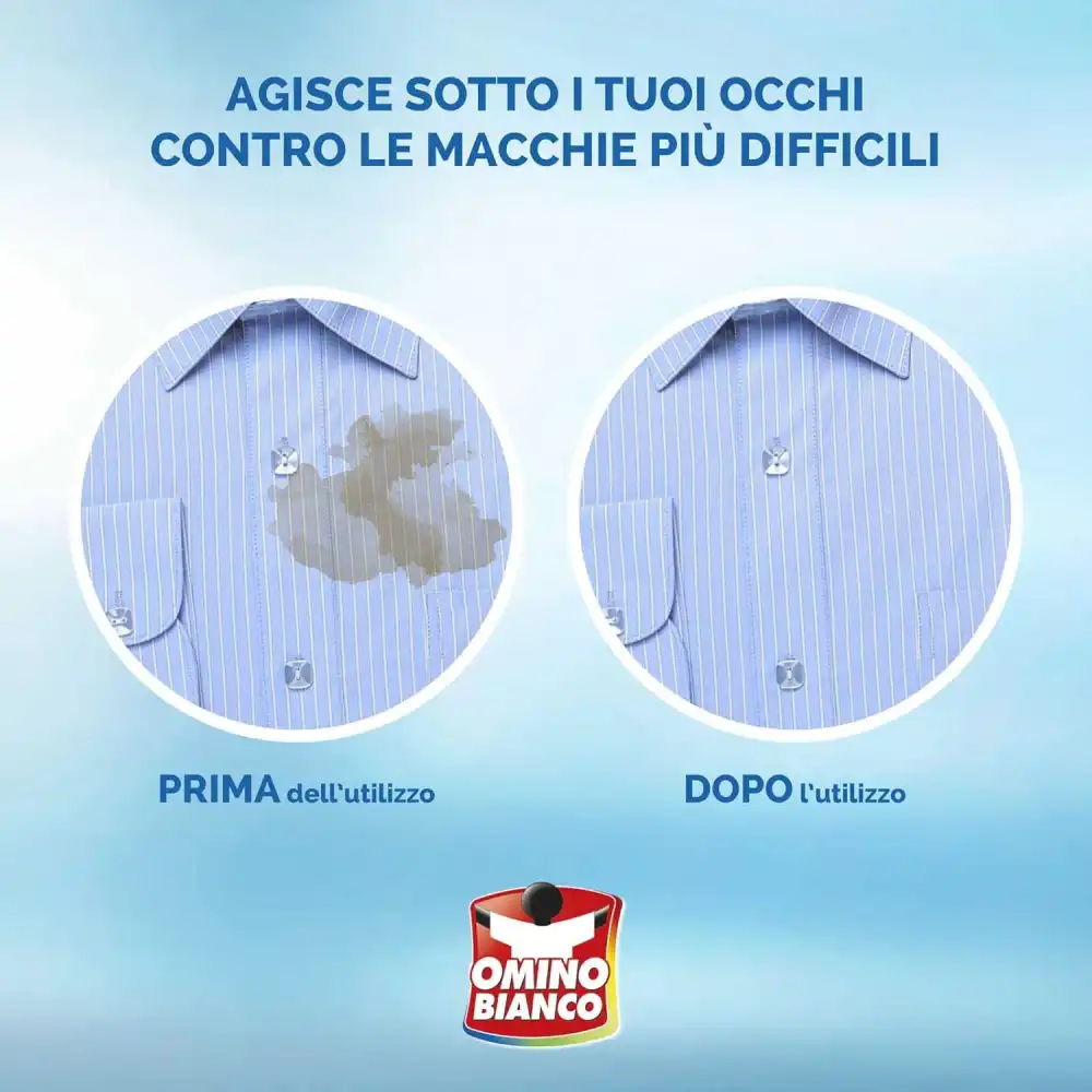 4x Omino Bianco Pre-trattante Smacchia Facile Smacchiatore Bucato 4x500ml