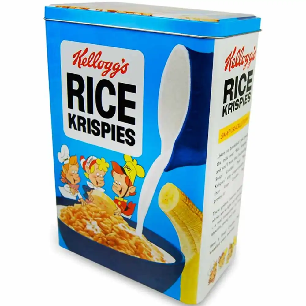 Contenitore Scatola in Latta per Cereali Biscotti Corno Flakes per Colazione