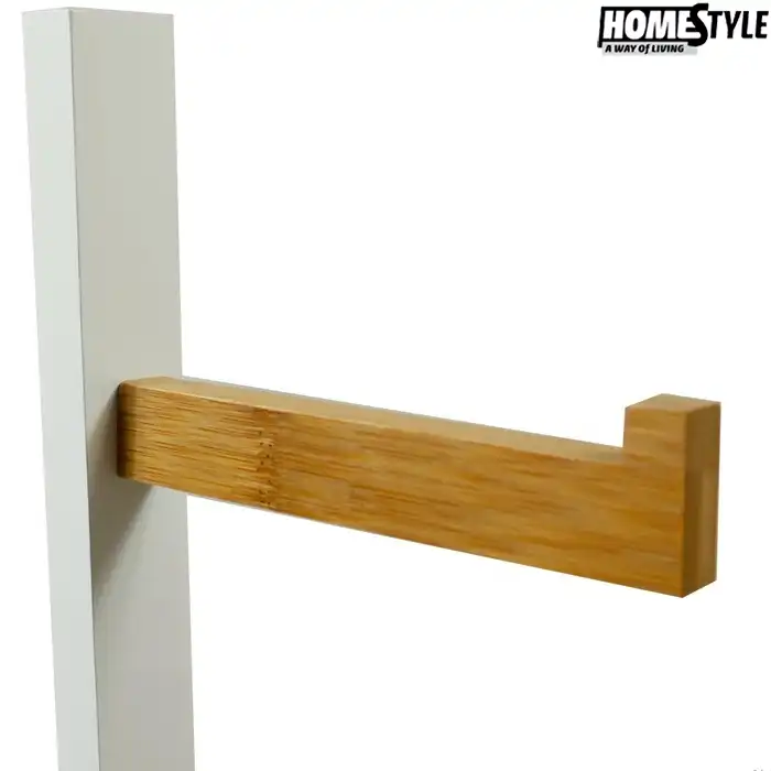 Porta Rotolo per Carta Igienica da Terra Arredo Bagno in Legno MDF 19x19cm