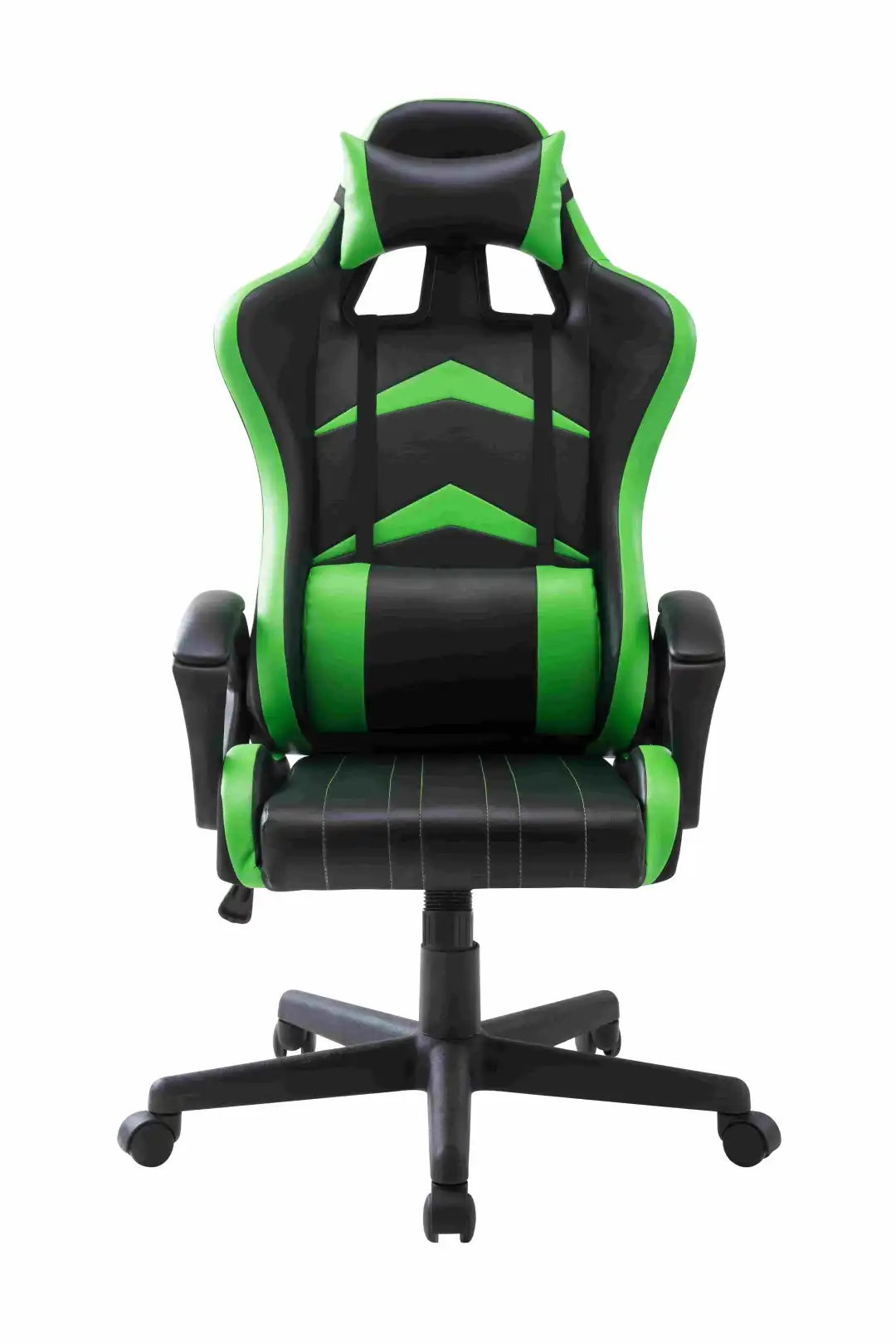 Sedia Gaming con Braccioli Modello Jerez in PVC 58x68xh130cm Nero e Verde