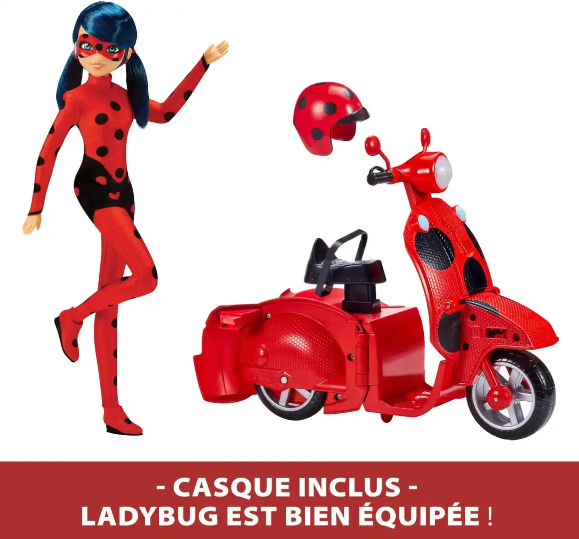 Scooter Miraculous Switch'n Go + Bambola inclusa Ladybug Lucky Charm 26cm Età 4+