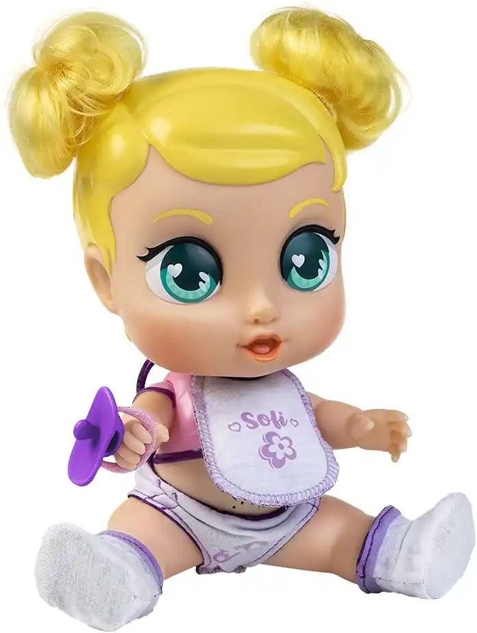 Sofi Super Cute Little Babies Rocco Giocattoli 33x13x13cm Bambola con Biberon