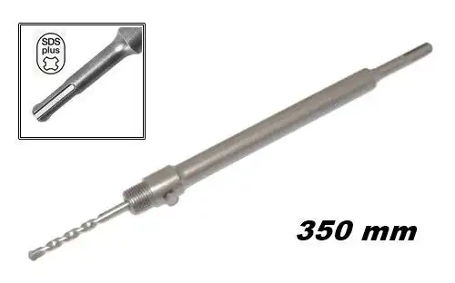 Asta Barra 350 mm per Fresa Carotatrice Trapano con Attacco sds plus 35 cm