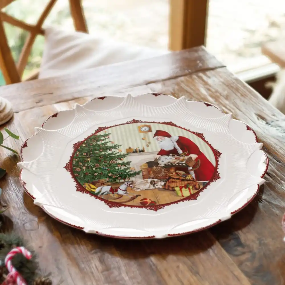 Villeroy & Boch Toy's Fantasy Piatto da Pasticceria in Porcellana Natalizio 43cm