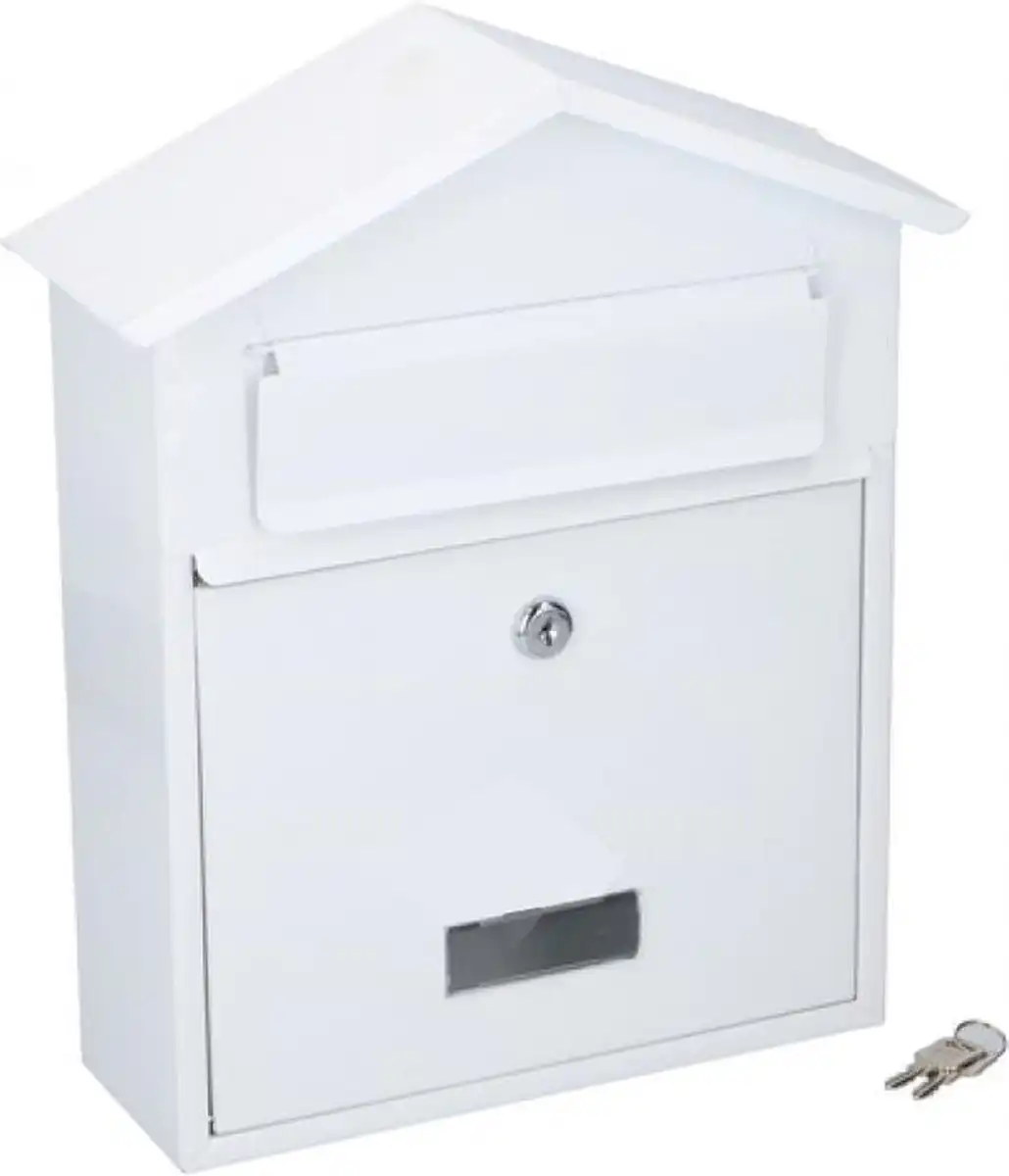 Cassetta Posta per Lettere Montaggio a Parete Serratura a Cilindro 29x11x36cm
