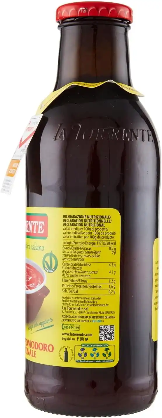 12x La Torrente Passata di Pomodoro Tradizionale 12x690g
