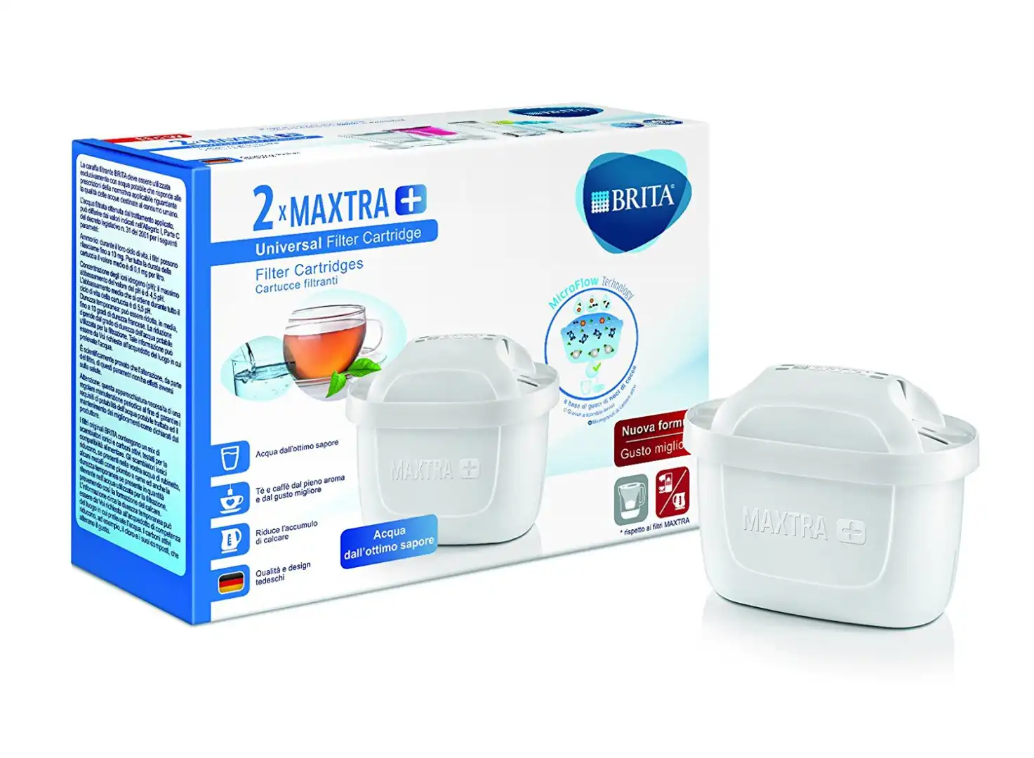 Filtri MAXTRA+ Pack 2 Cartucce Per Caraffe Filtranti 2 Filtri Acqua Filtrata