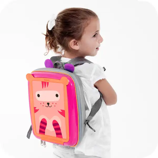 Govinci zaino zainetto borsa scuola viaggio tavolo da disegno 3 in 1 rosa/arancio