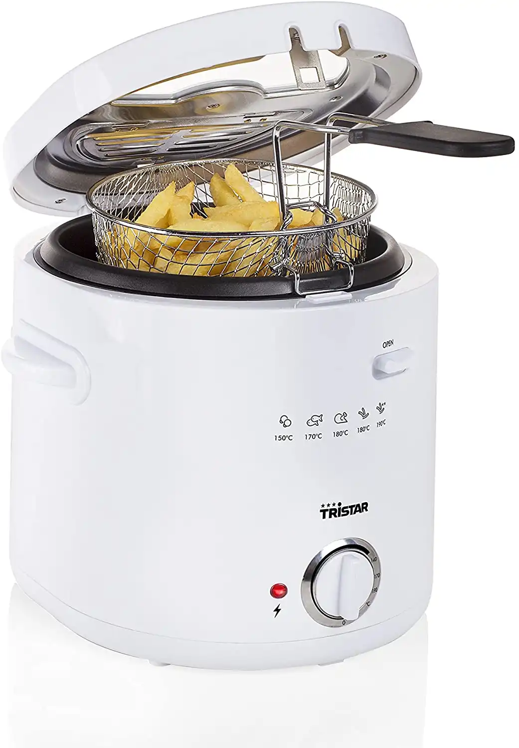 Tristar Friggitrice Compatta Con Termostato 1000W in Plastica Capienza 1.5 LT