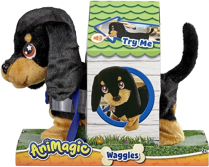 AM Waggles il Bassotto che Dondola Scodinzola e Abbaia Lungo 23cm Anni 3+