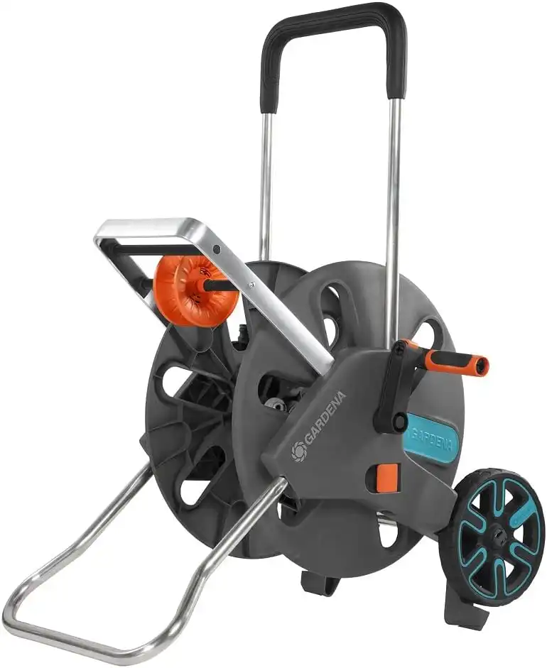 Gardena Carrello Avvolgitubo CleverRoll L Easy Telaio in Metallo Capacita' 100mt