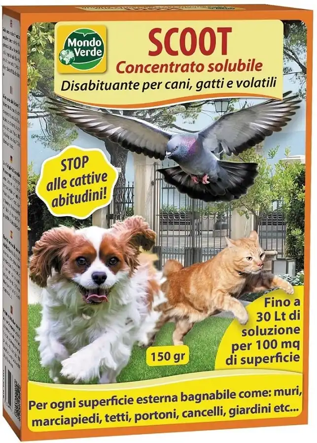 Repellente Disabituante per Animali Domestici e Selvatici Gatti Colombi Cani