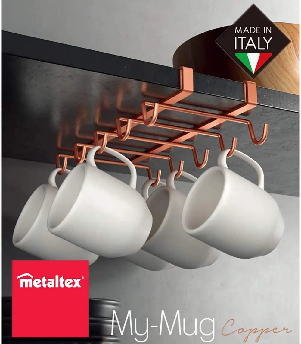 Sottoripiano Sotto Ripiano per Appendere Tazze Porta Tazza con Ganci Mensola