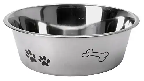 Ciotola in Acciaio per Cane Cani 16CM Mangime Acqua Animale Animali