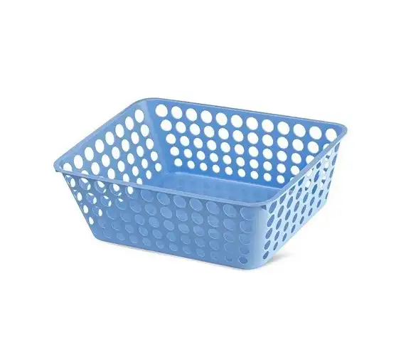 Vaschetta Cesta Portaoggetti Modula 42X29X13h Color Lavanda Cesto Rettangolare