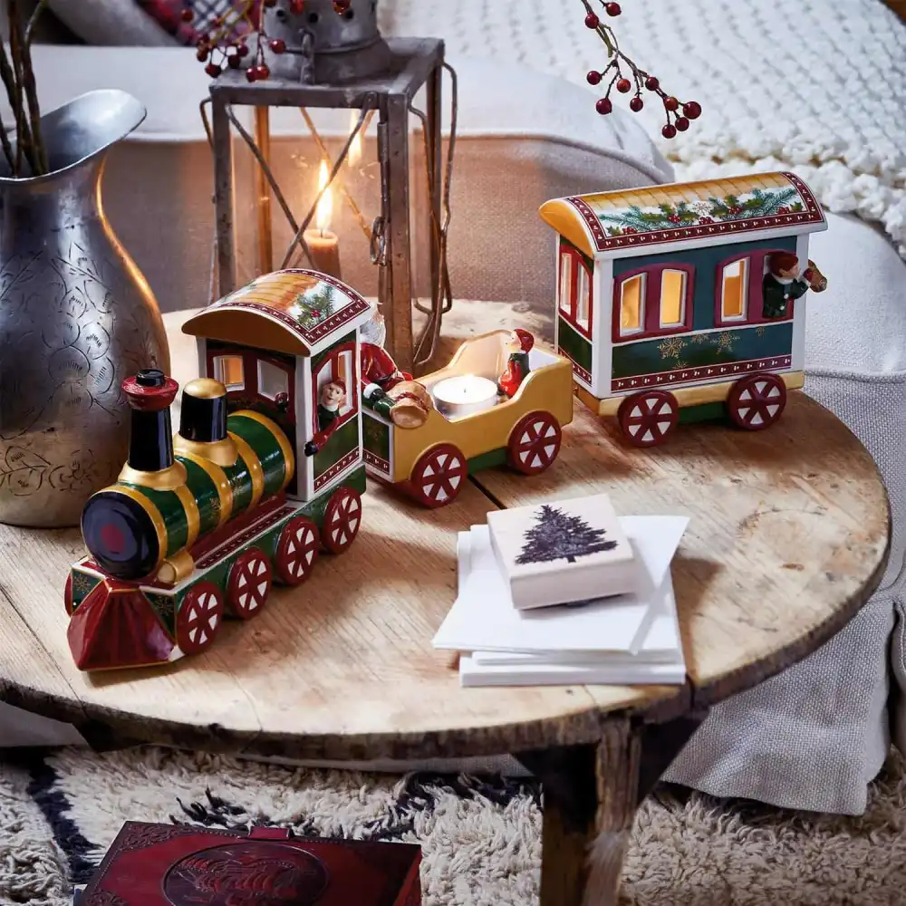 Villeroy & Boch North Pole Express Locomotiva di Porcellana Babbo Natale 55x8x15
