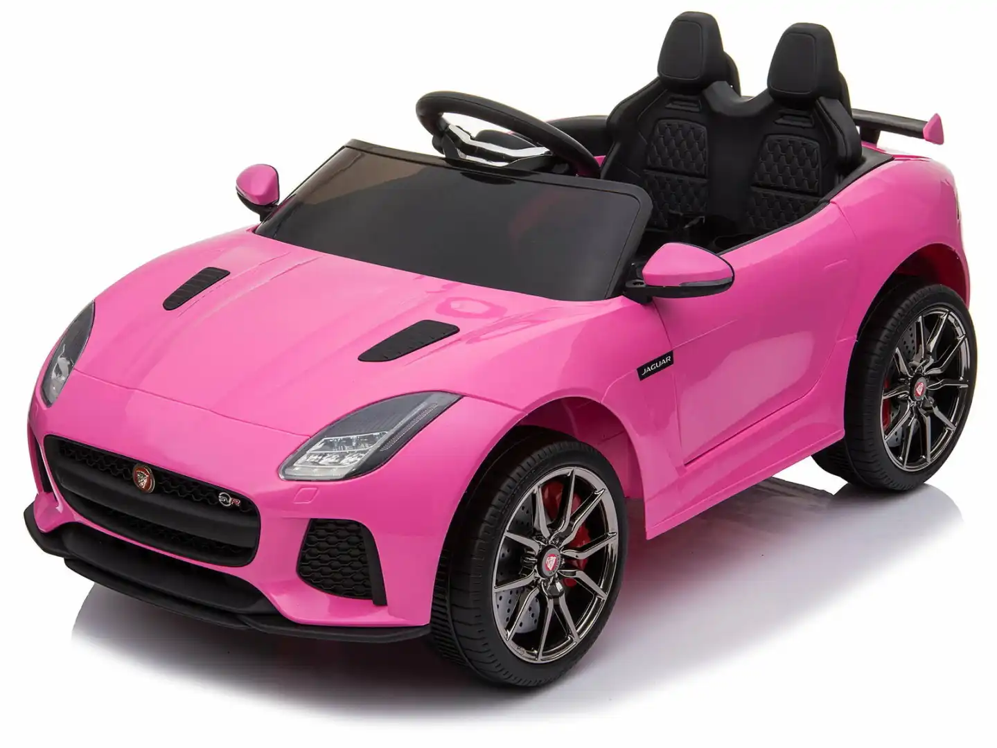 Auto Elettrica Per Bambini Jaguar F-Type 12V Rosa Sedili in Pelle Mp3 Usb