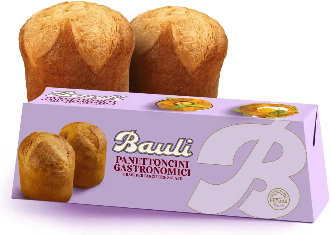 Panettoncini Gastronomici Bauli Mini Panettoni da 320g Senza Canditi e Uvetta