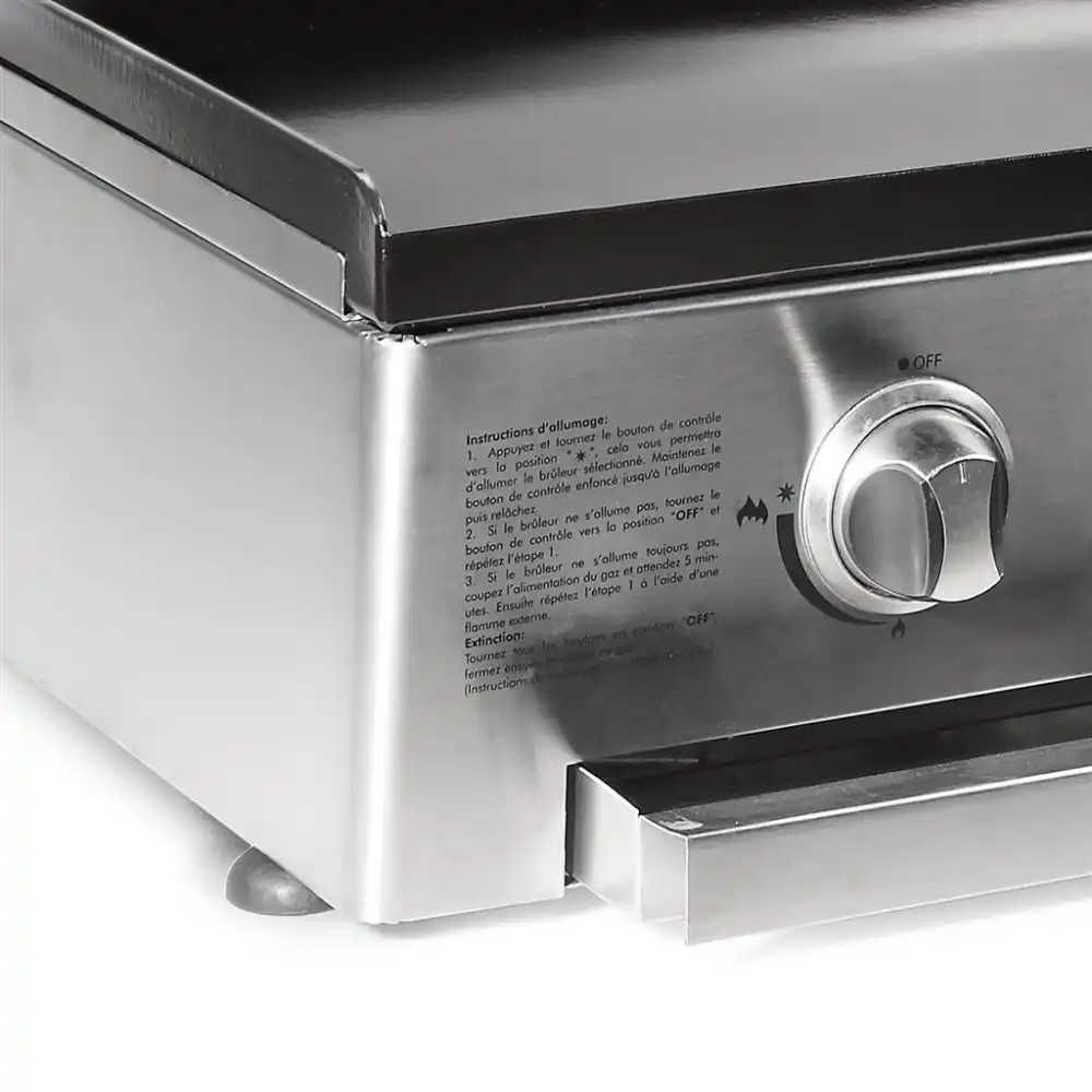 Piastra di Cottura a Gas Con 3 Bruciatori Brixton Bq-6395 in Ghisa Per Barbecue