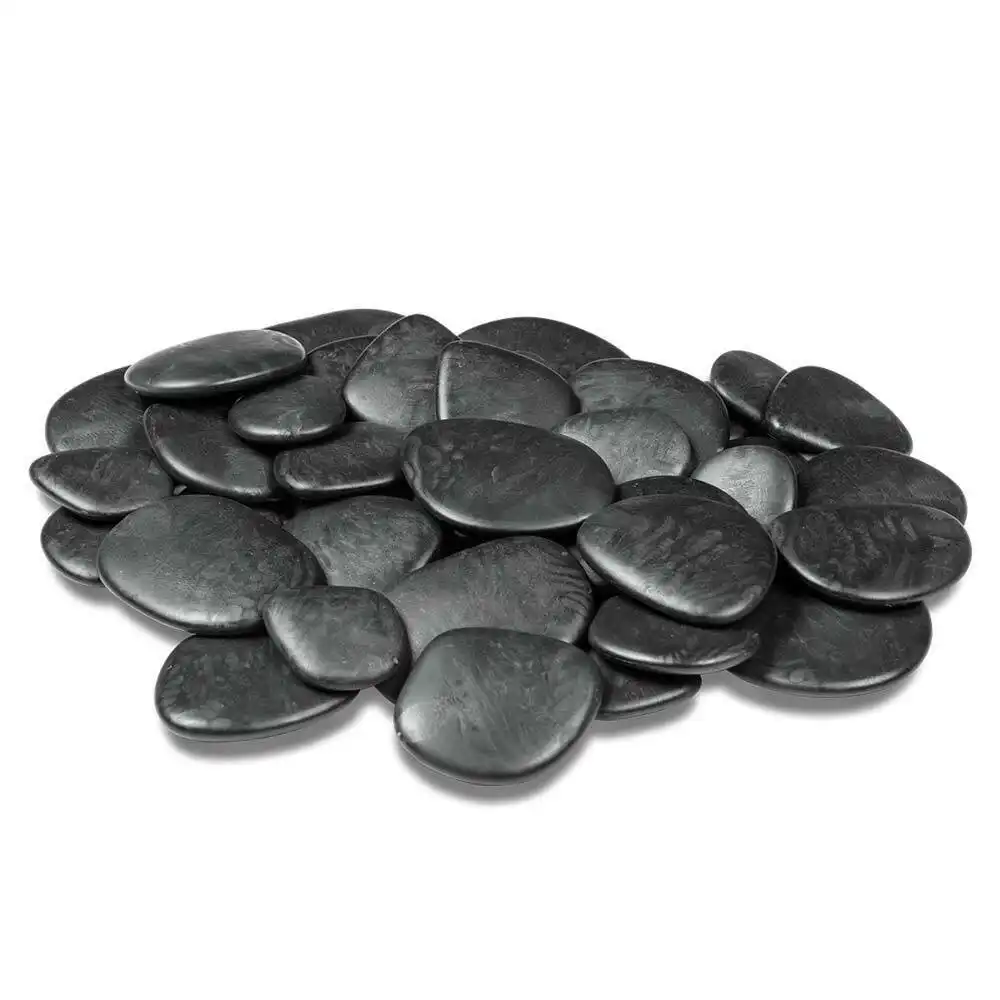 Re-Pebbles Confezione da 50 Sassi Decorativi Nero 50x25cm in Plastica Riciclata