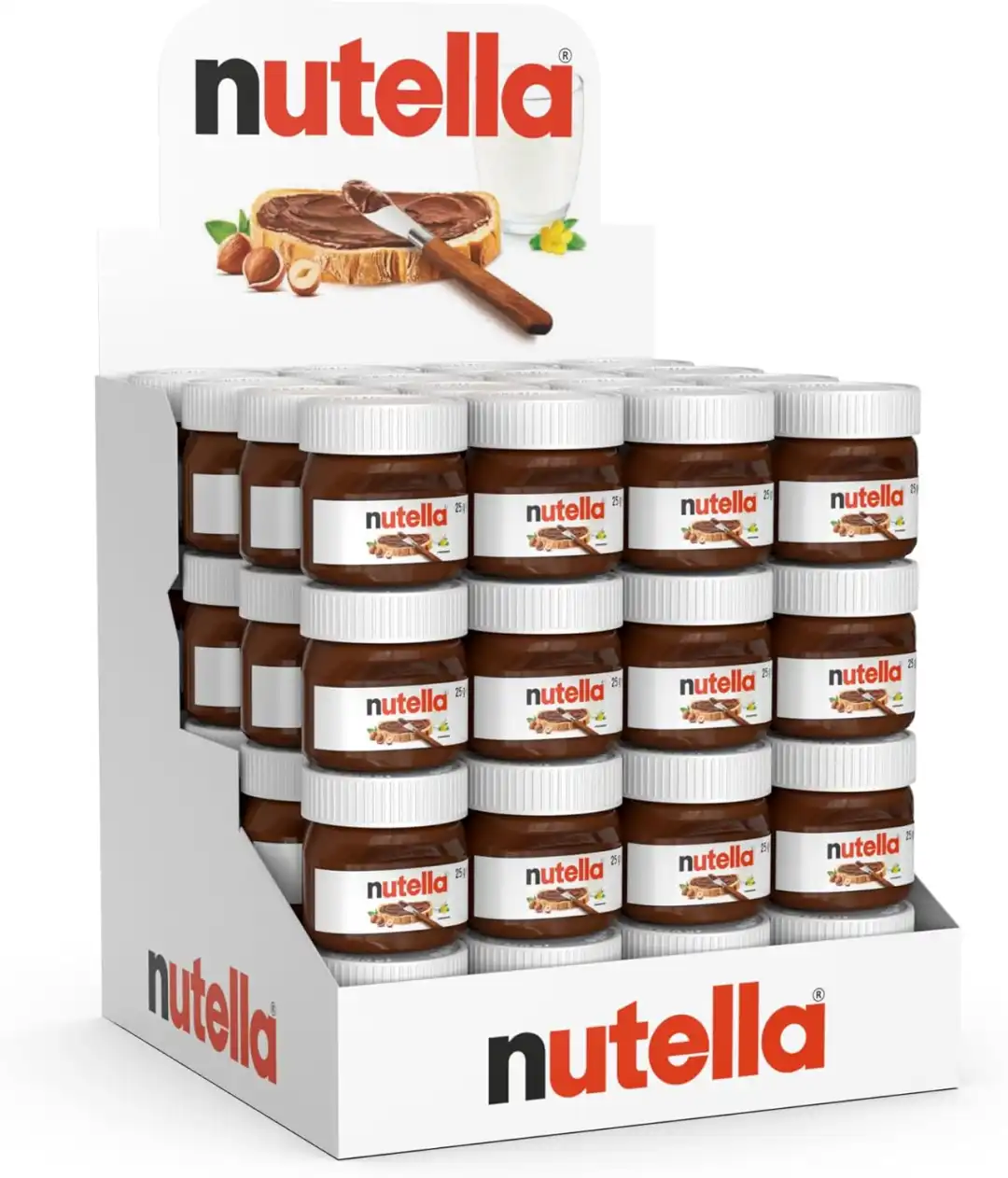 64x Nutella Crema Spalmabile Formato Scorta Bomboniere Eventi 64 Vasetti da 25gr