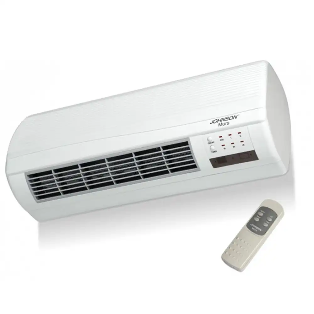 Termoconvettore stufa elettrica a parete muro 2000w con telecomando Johnson Murs