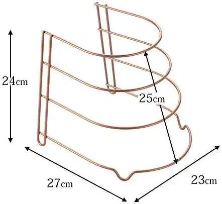 Porta Tegami Padelle 4 Posti Scomparti Organizzatore Cucina da Mobile Ripiano