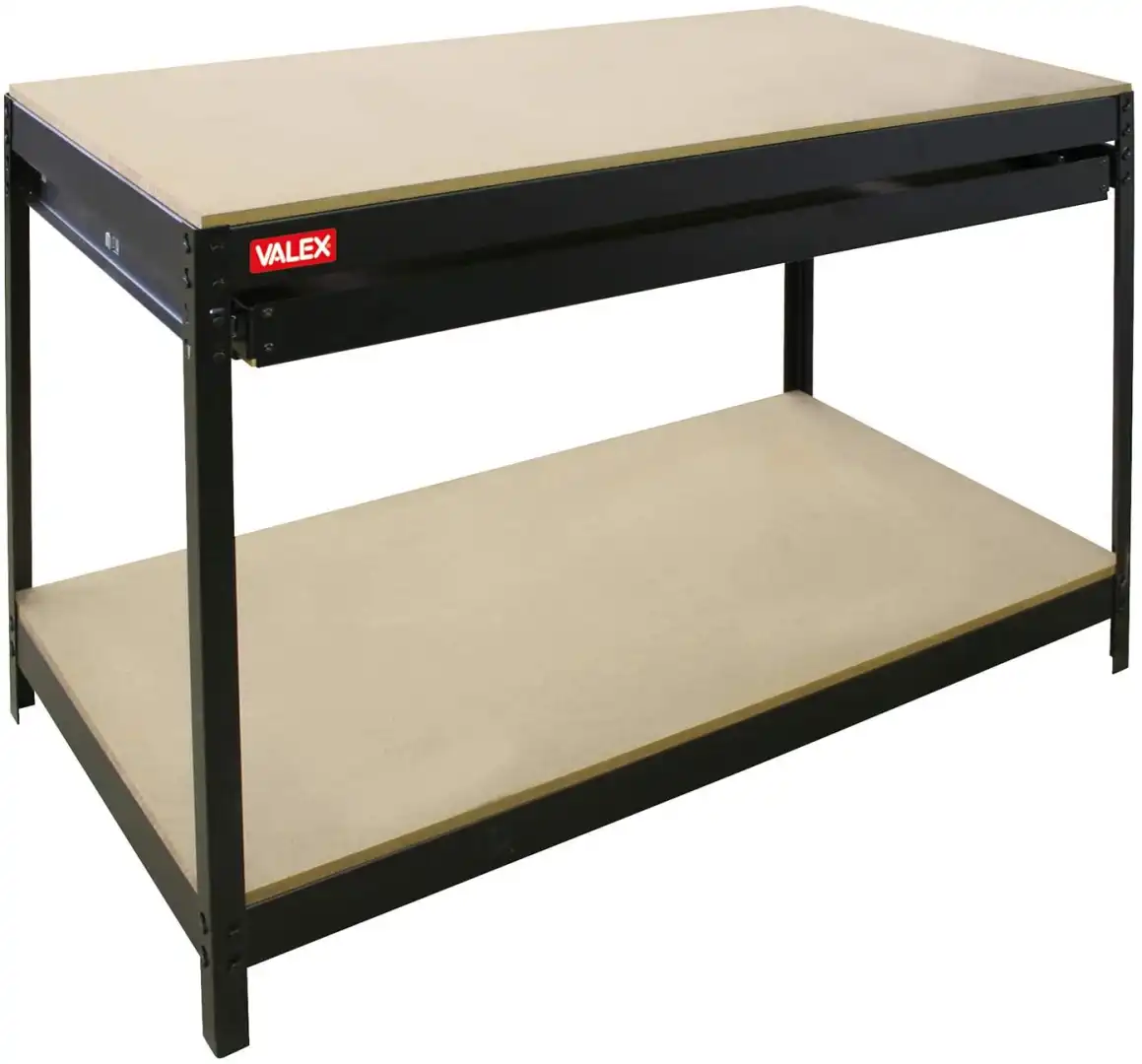 Valex Banco da Lavoro in Mdf Con Cassetto in Acciaio Verniciato 120 x 60 x 93 h