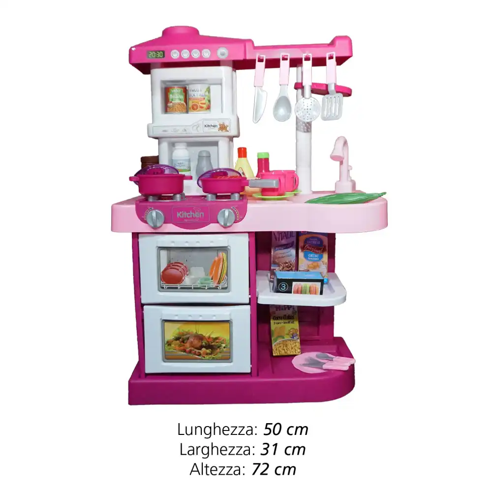 Cucina Giocattolo Little Chef Per Bambini Cucina Gioco Con Luci e Suoni Rosa P17