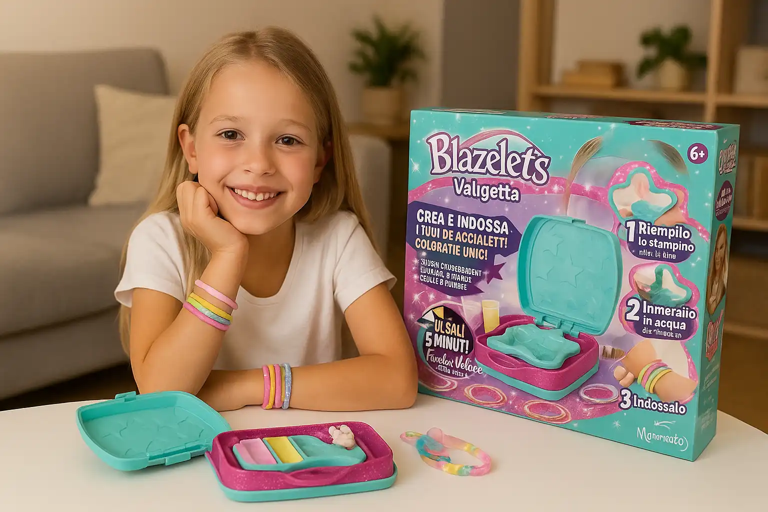 Blazelets Valigetta Per Creare Gioielli Gommosi Con Solo Acqua Gioco Bambine