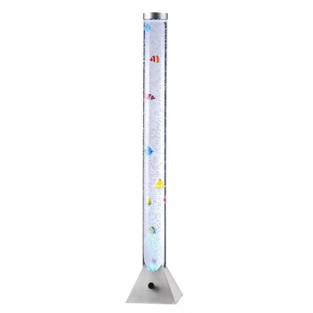 Lampada a Piantana Acquario e Pesce Decorativo Cambia Colori LED RGB h130cm