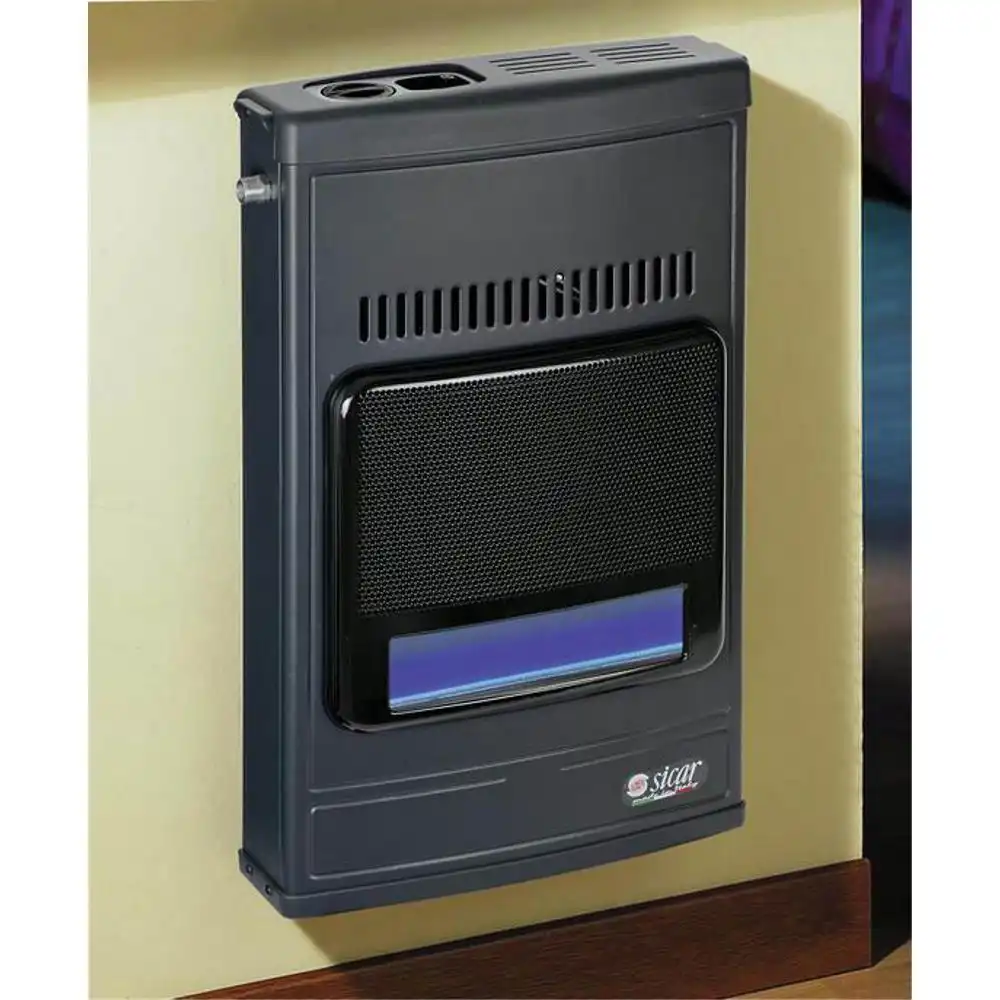 Stufa a Gas Metano a Parete o Pavimento Blue Fame Grigia 4000W Watt Sicar Eco45
