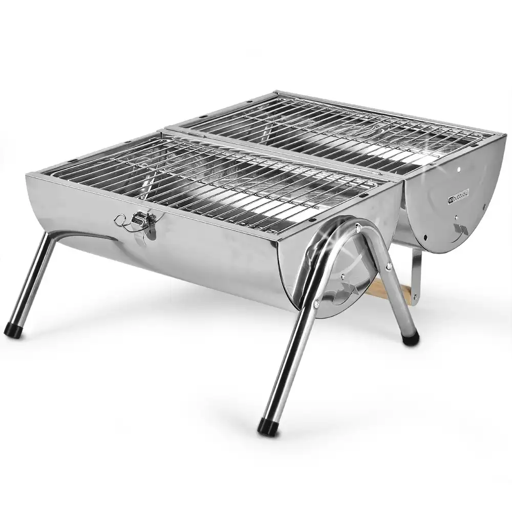Grill Barbecue Da Tavolo Con Griglia In Acciaio Inox Carbonella Giardino Pic Nic