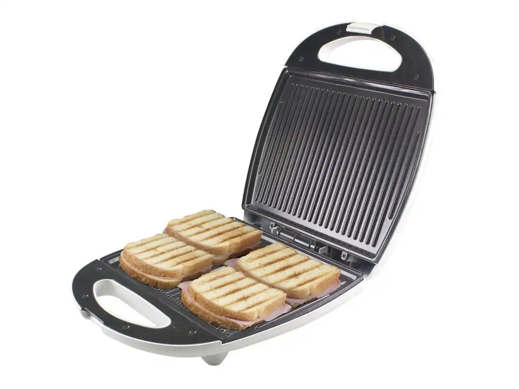 Tostiera Tostapane Elettrico Piastra Toast Antiaderente 1300w Beper 90.620