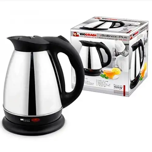 Bollitore Elettrico Acciaio Inox 1500w Acqua Latte Caffe' Te' 1,6LT Fiseldem
