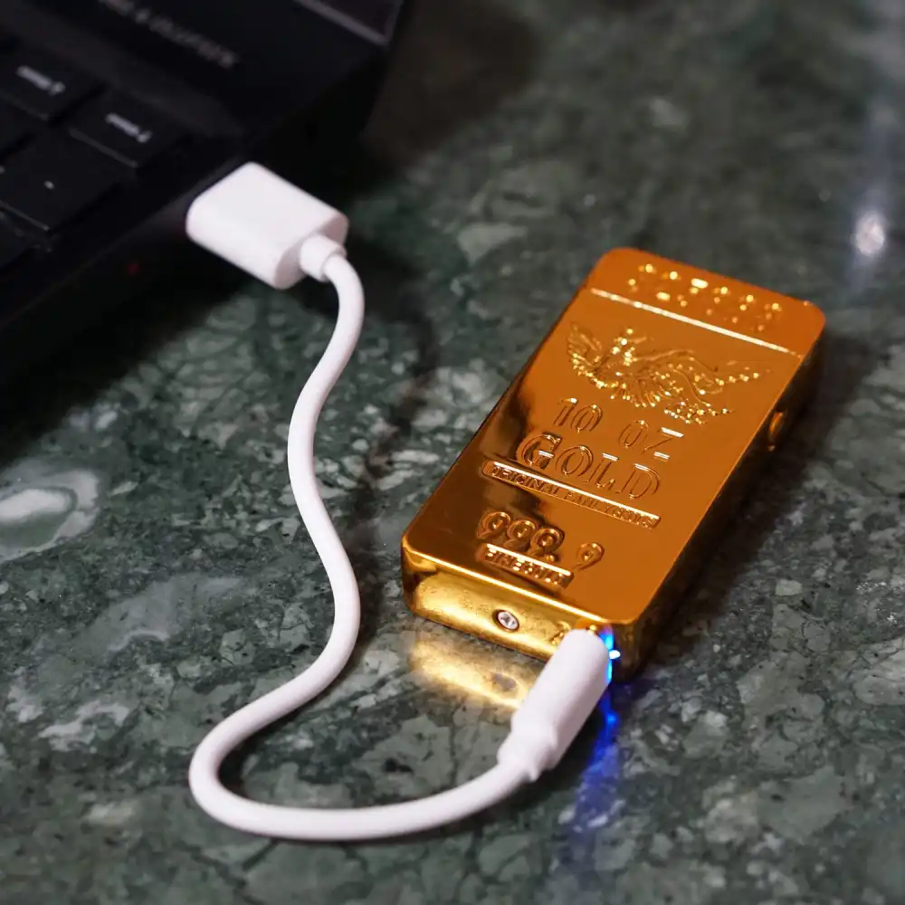 Accendino al Plasma ad Arco Elettrico USB Ricaricabile Modello Orlando Gold
