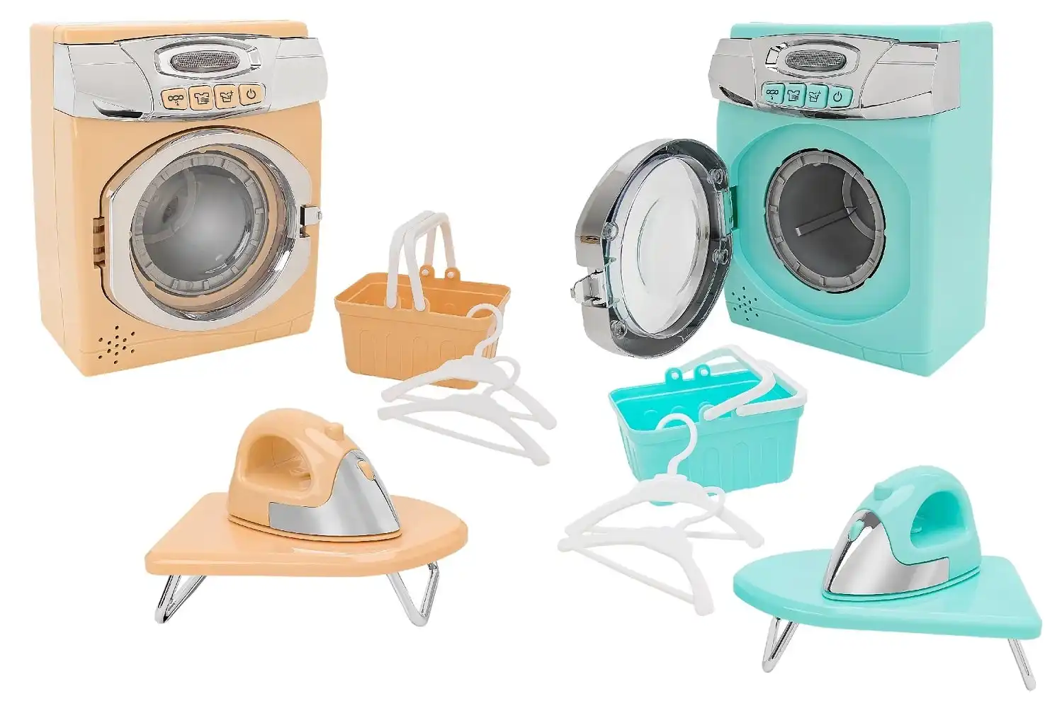 Gioco Bambini Lavatrice con Ferro da Stiro e Accessori per Bucato Perfetto 3+