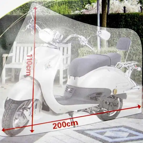 Telo Coprimoto Copri Moto Bici Scooter Bicicletta 110x200cm Bianco Impermeabile