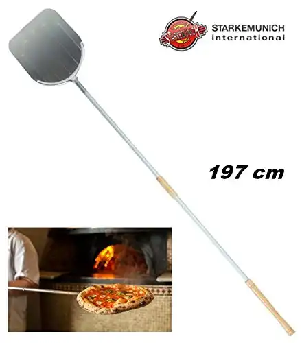 Pala Per infornare pizza 31x35cm con manico interamente in alluminio 197cm