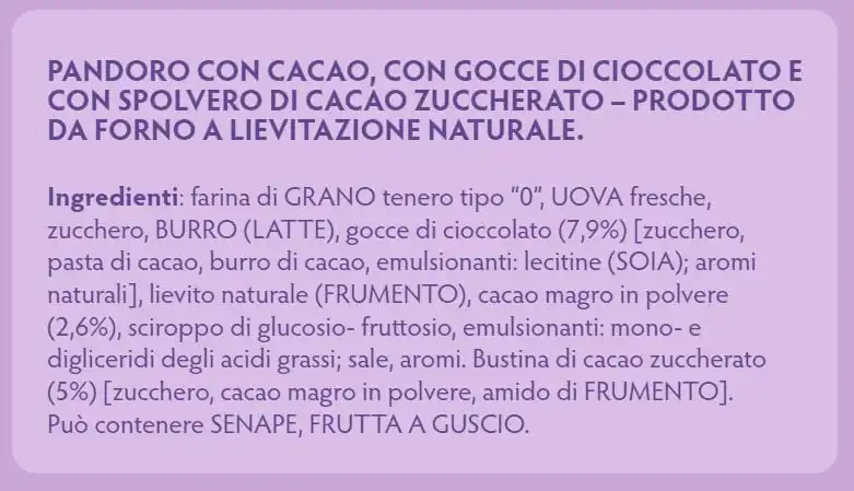 6x Panmoro di Verona di Bauli Panettone con Cacao e Gocce di Cioccolato 6x100g