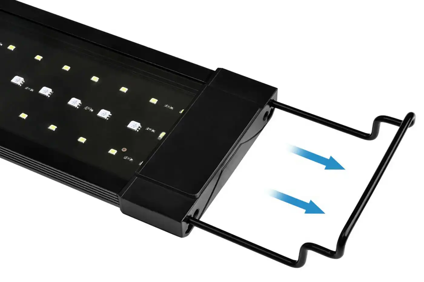 Plafoniera lampada acquario 24 led 5w allungabile da 30 a 45 cm led300 smd