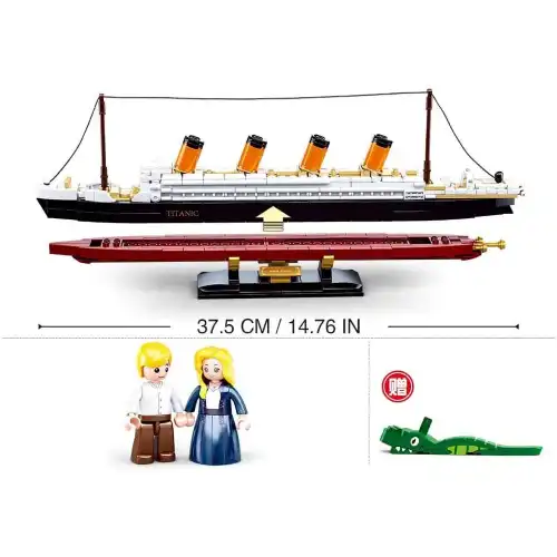 Set Costruzioni Sluban Titanic 481 pezzi 1:700 Gioco Costruzione Compatibili